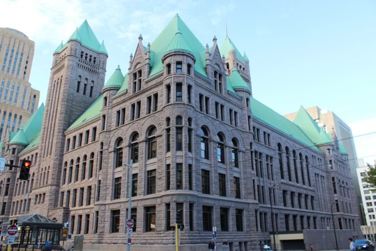 Minneapolis City Hall and Hennepin County Courthouse with its green copper roof
